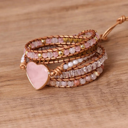 Amélie | Hartvormige Kralen Bohemian Armband