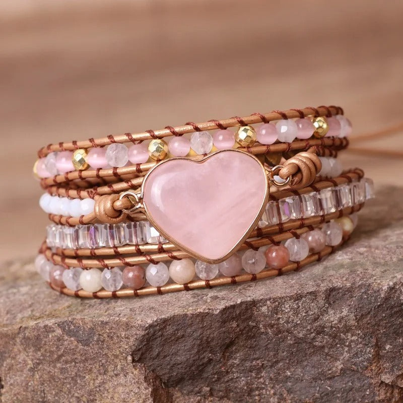 Amélie | Hartvormige Kralen Bohemian Armband
