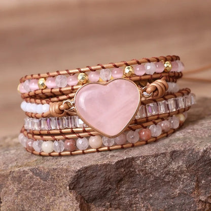 Amélie | Hartvormige Kralen Bohemian Armband