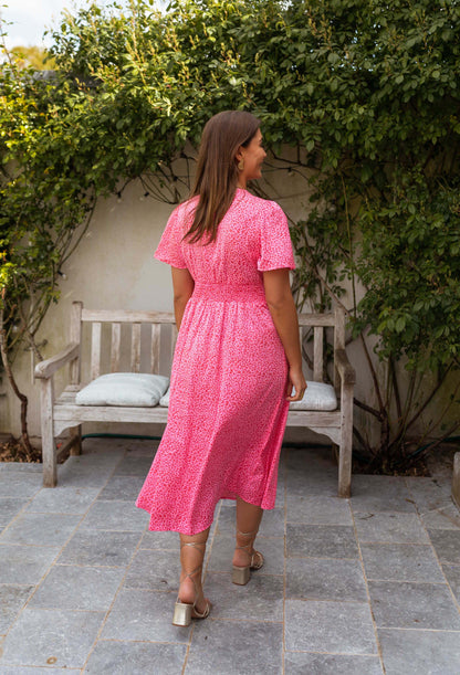 Rosanna™ | Het Leopard Midi-jurk