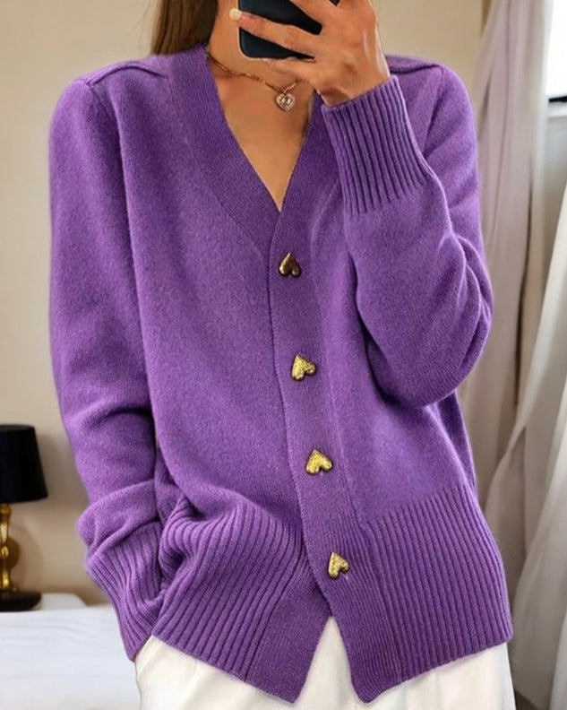 Adele | Elegante Cardigan met Hartknopen