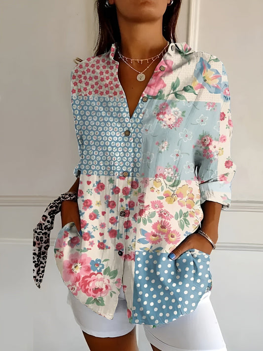 Avril | Blouse met speelse print