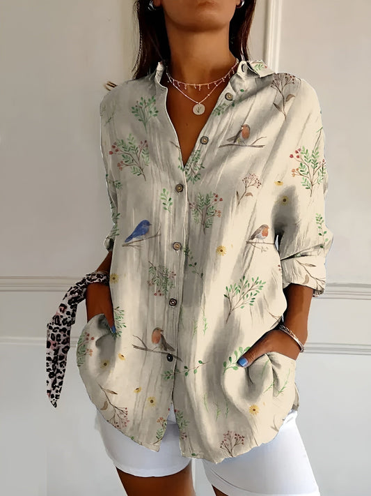 Avril | Blouse met speelse print