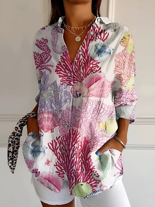 Avril | Blouse met speelse print